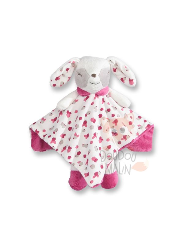  baby comforter rabbit white pink 